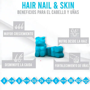 Perfect Bear Hair Nails & Skin Biotina Vitamina C 60 Gomitas