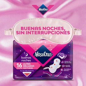 Toalla Higiénica Nosotras Buenas Noches Ultra Delgada 16 Un