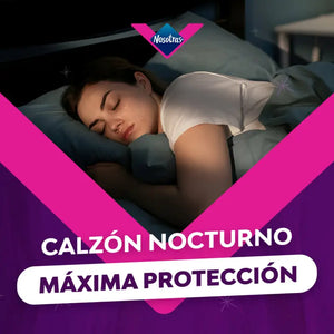 Calzón Nocturno Nosotras Máxima Protección 3 Un Talla S