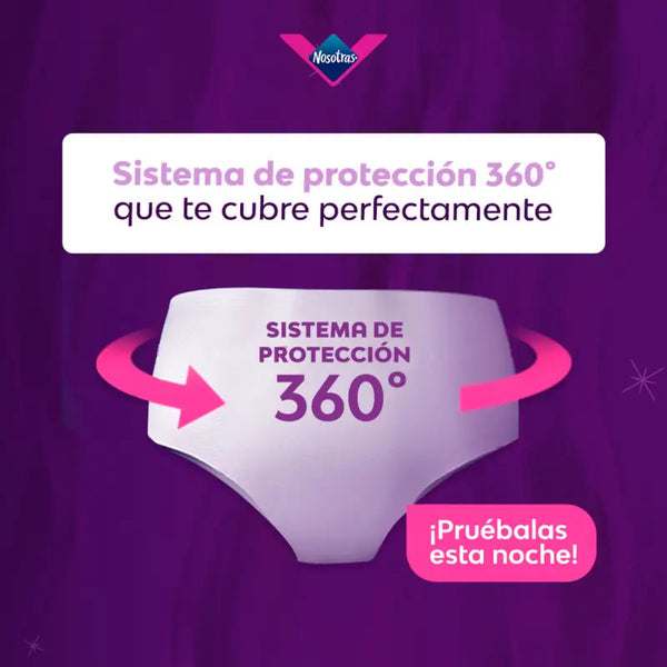Calzón Nocturno Nosotras Máxima Protección 3 Un Talla S