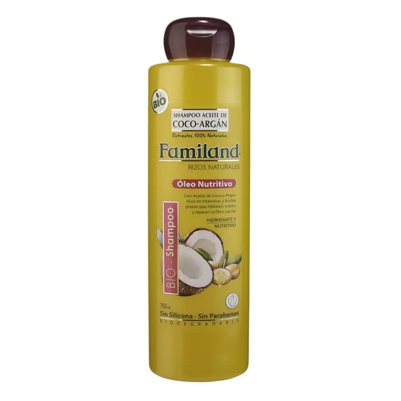 Shampoo Familand Bio 750 Ml Aceite de coco argán bio