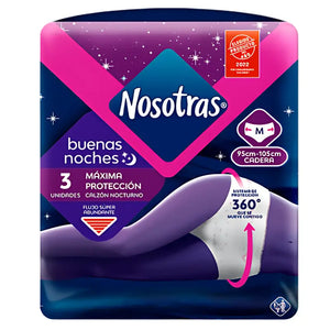 Calzón Nocturno Nosotras Máxima Protección 3 Un Talla M