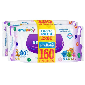 Toallitas Húmedas Emubaby Emuwipes Superior 160 Un
