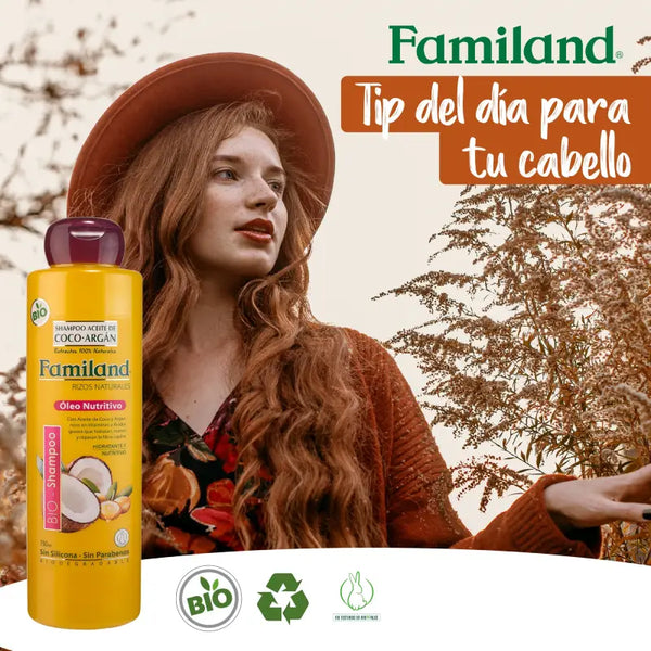 Shampoo Familand Bio 750 Ml Aceite de coco argán bio