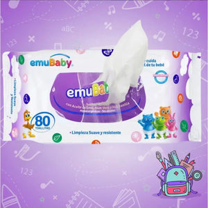 Toallitas Húmedas Emubaby Emuwipes Superior 160 Un