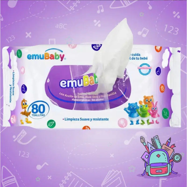 Toallitas Húmedas Emubaby Emuwipes Superior 160 Un