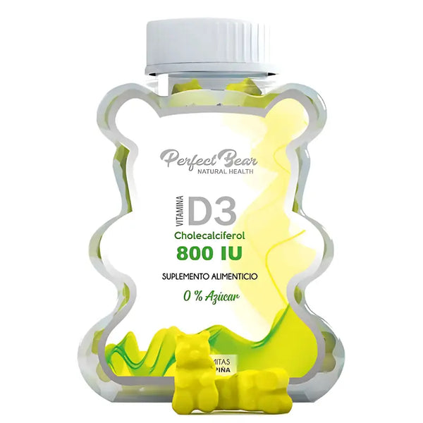 Perfect Bear Vitamina D3 800 Iu 0% Azúcar 60 Gomitas