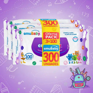 Toallitas Húmedas Emubaby Emuwipes Superior 300 Un