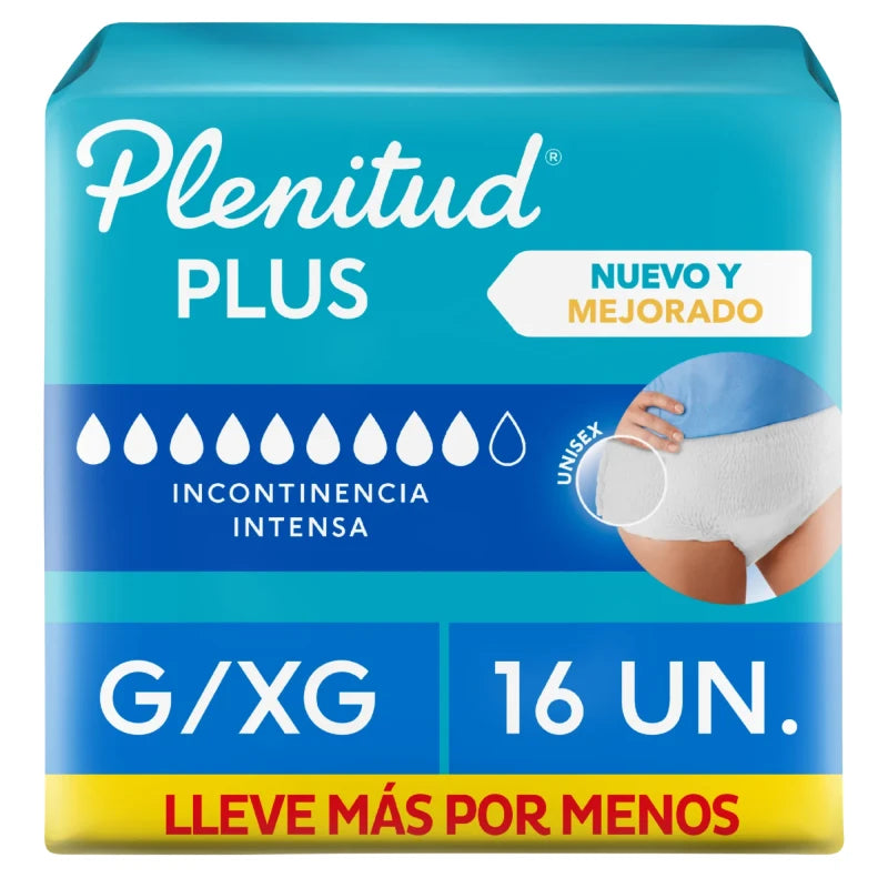 Pañal Pants Adulto Ropa Interior Plenitud Protect Plus Talla G/XG