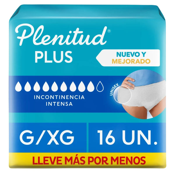 Pañal Pants Adulto Ropa Interior Plenitud Protect Plus Talla G/XG